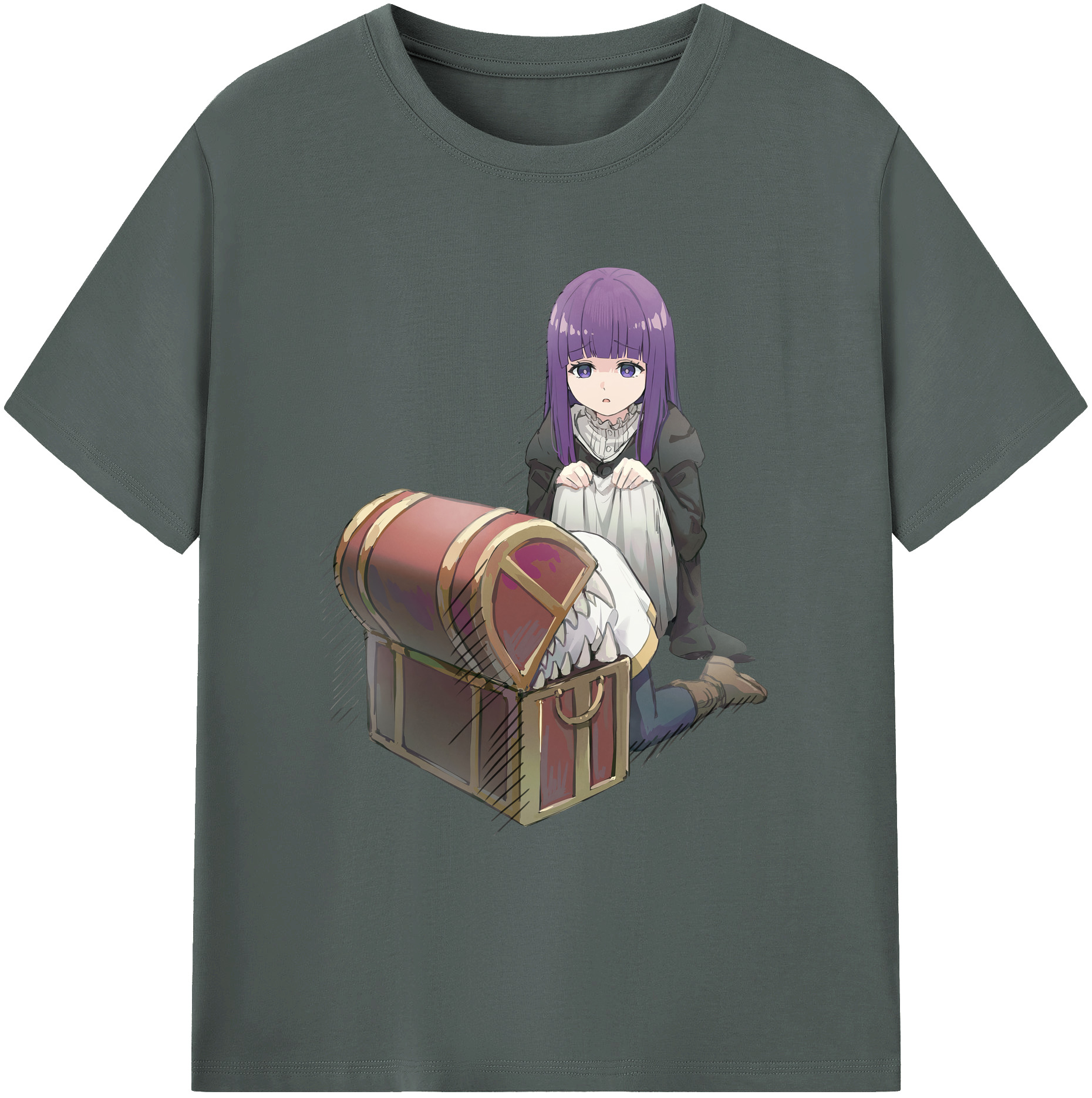 （画像用） 葬送のフリーレン Frieren 綿100％ メンズ半袖Tシャツ｜肌触りやわらか＆通気性